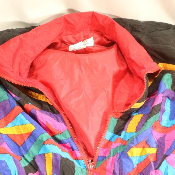 vtg ROSA of SCARSDALE Multicolor Geometric Print Tracksuit Set Sz Small Wmn - Picture 3 of 11